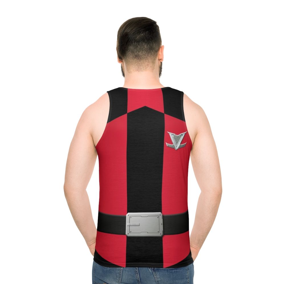 Lupin Red Superhero Unisex Tank Top - men back