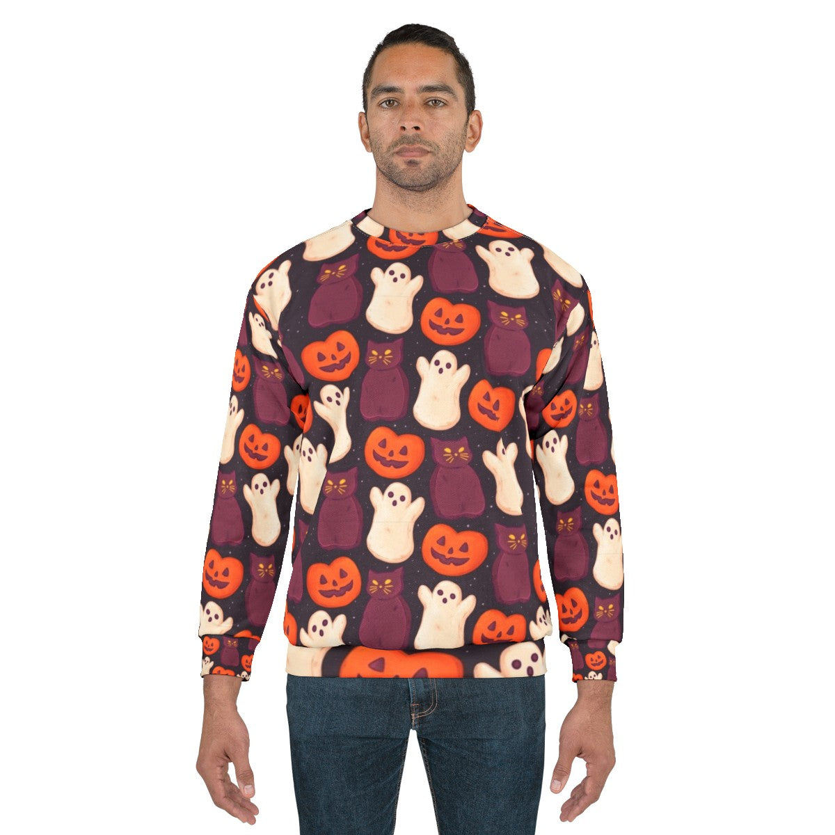 Spooky cute Halloween marshmallow sweatshirt - men