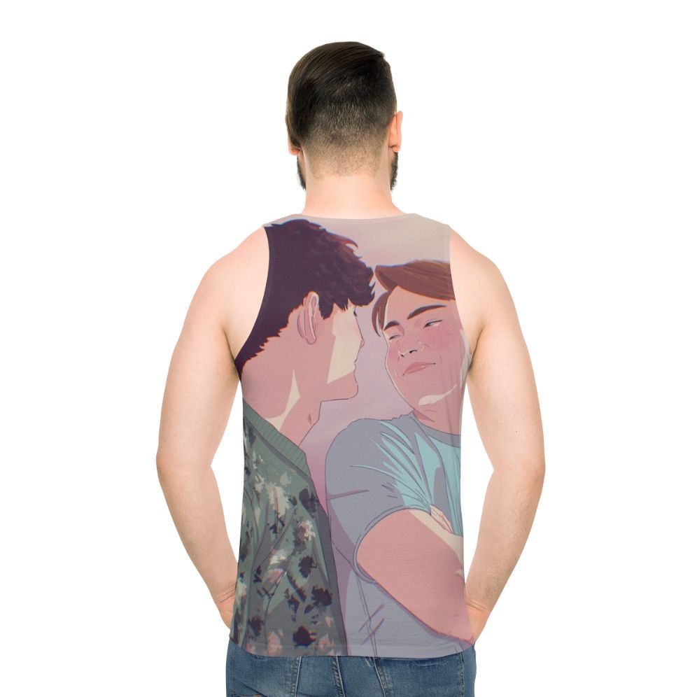 Heartstopper Charlie and Nick Unisex Tank Top - men back