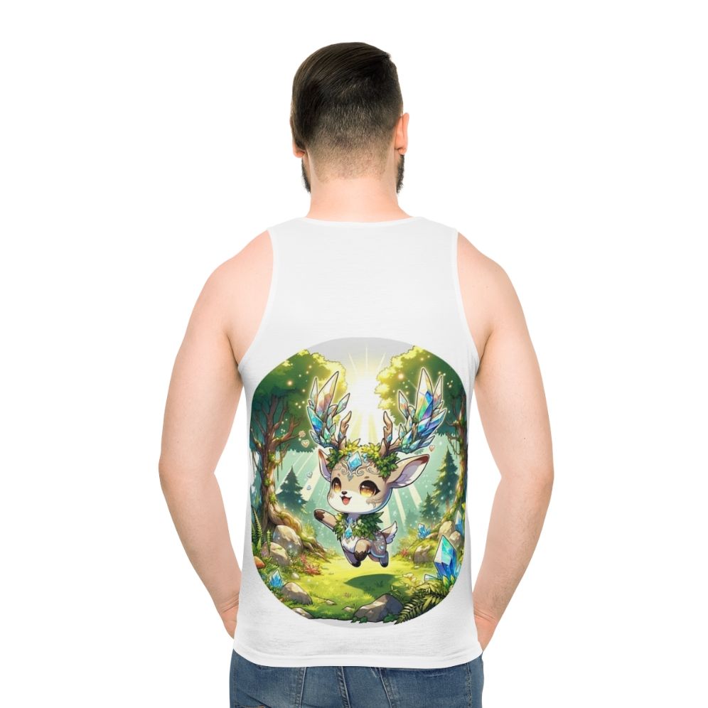 Legendary Crystal Forest Deer Unisex Tank Top - men back