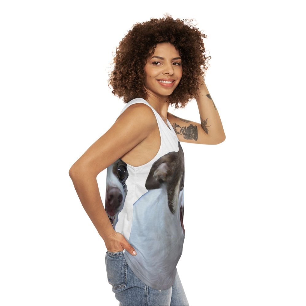 Mr Bubz Unisex Chihuahua Design Tank Top - women side