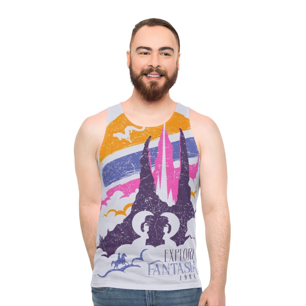 Fantasia Unisex Fantasy Tank Top with Falkor the Luckdragon - men