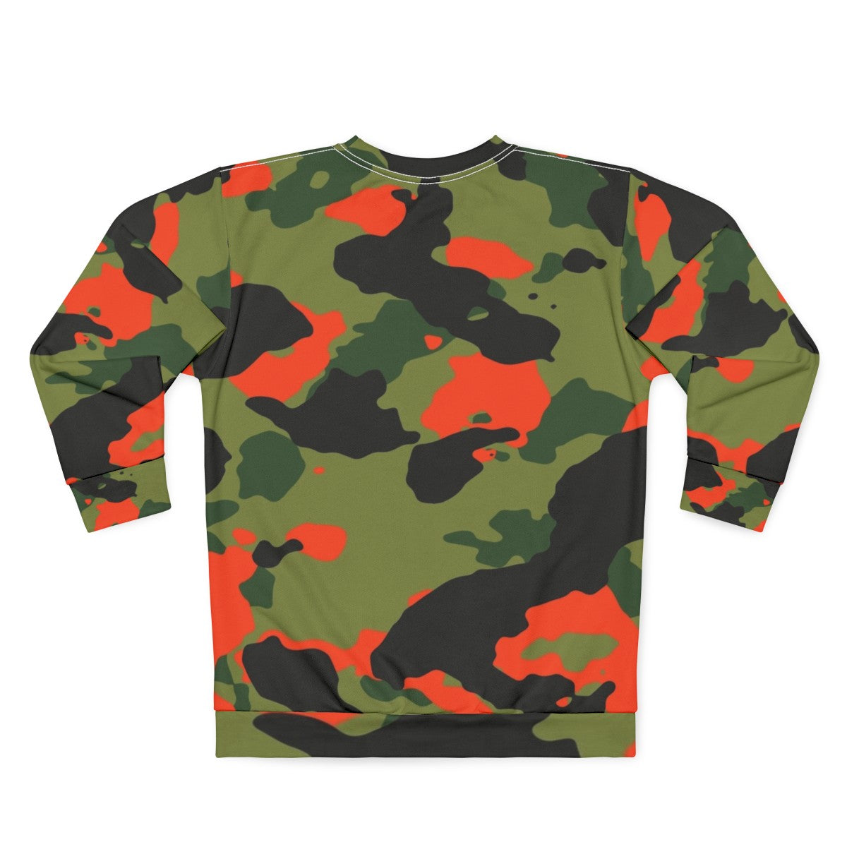 Orange and Green Camouflage Sweatshirt - Back