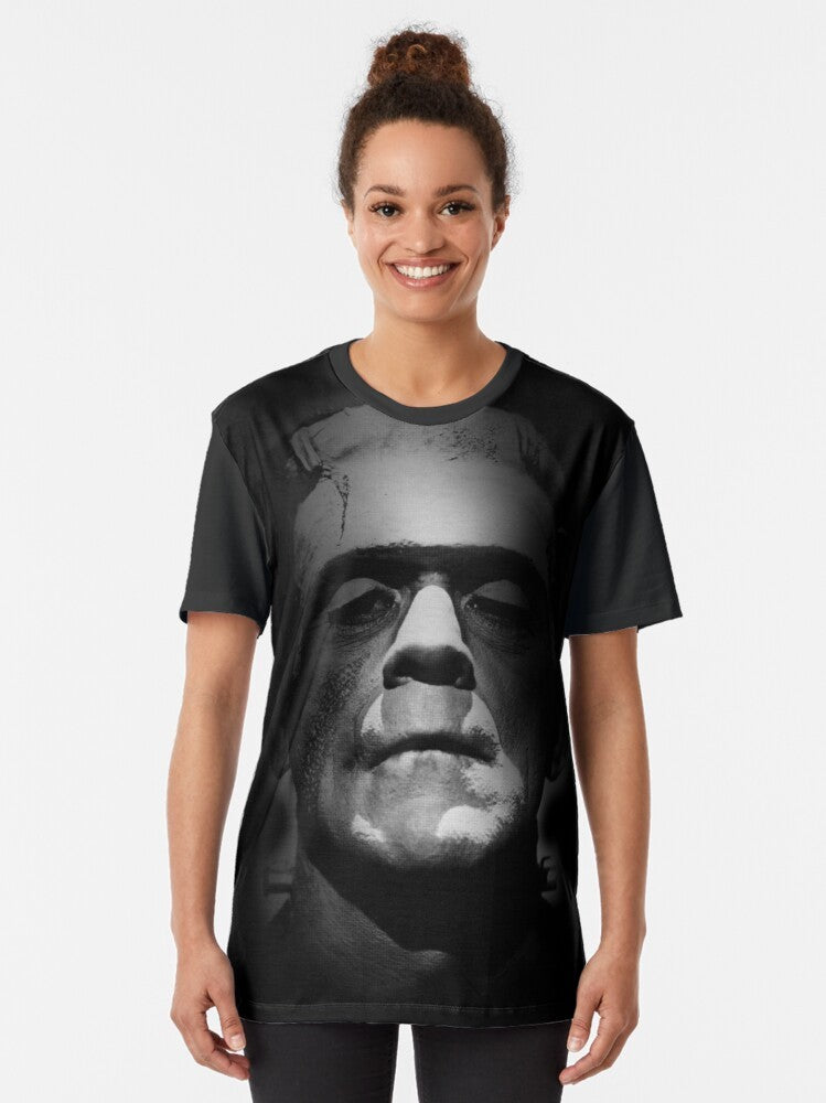 Frankenstein monster Boris Karloff face graphic t-shirt - Women