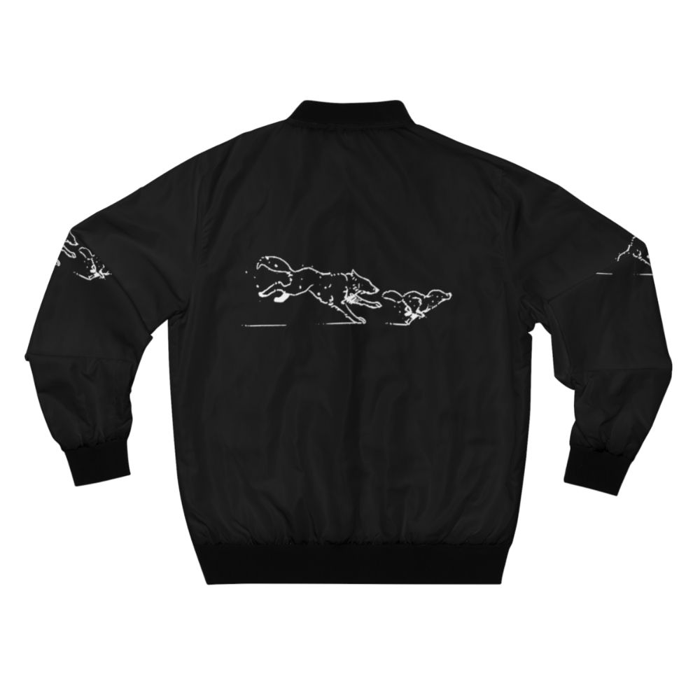 "Life is Strange 2 bomber jacket featuring a wolves design inspired by the game's loading screen" - Back