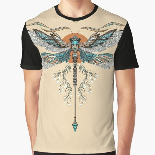 Dragonfly tattoo design graphic t-shirt