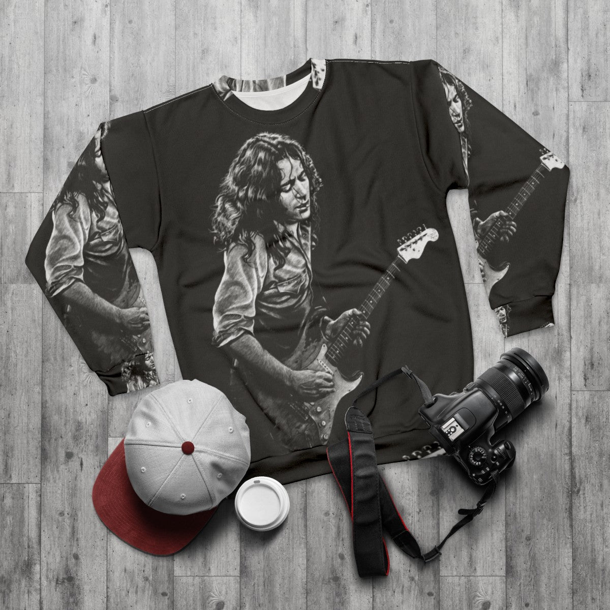 Rory Gallagher Drawing Sweatshirt - flat lay