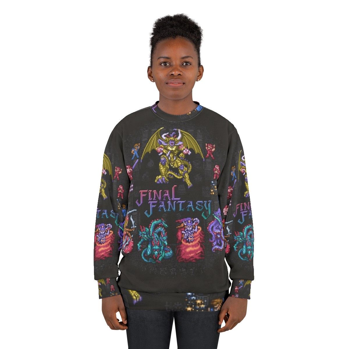 Fantasy Final Sweatshirt - Retro Gaming Pixelart Shirt - women