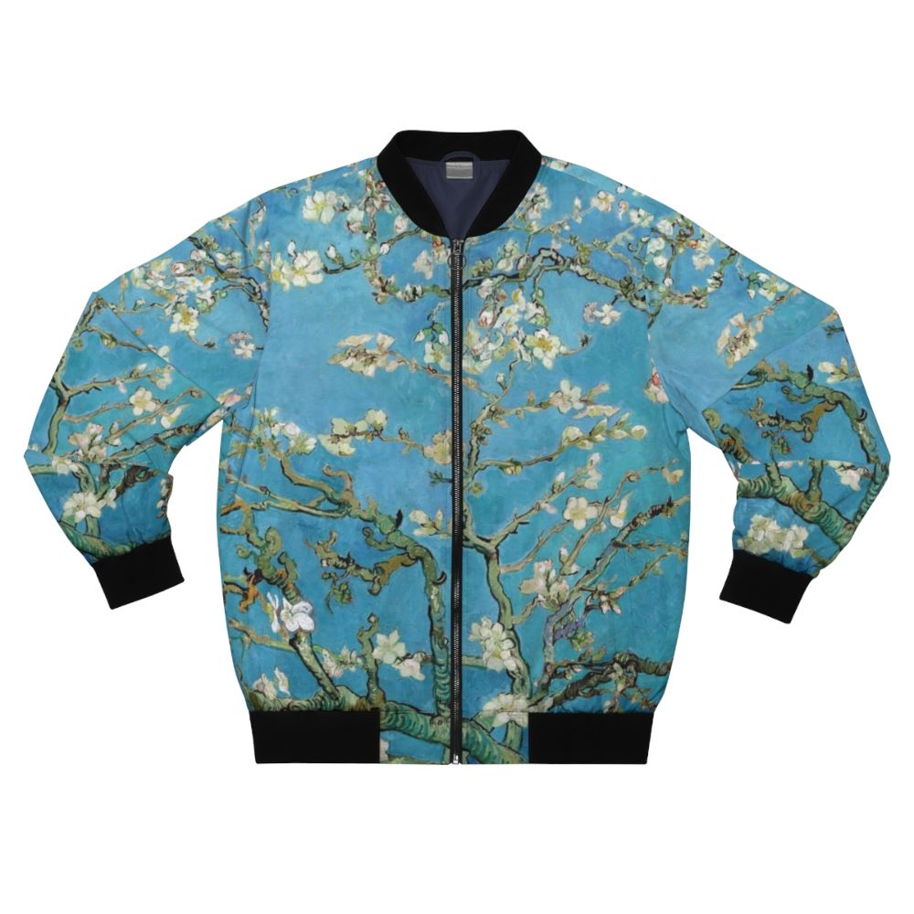 Almond Blossom bomber jacket featuring the iconic impressionist painting by Vincent van Gogh