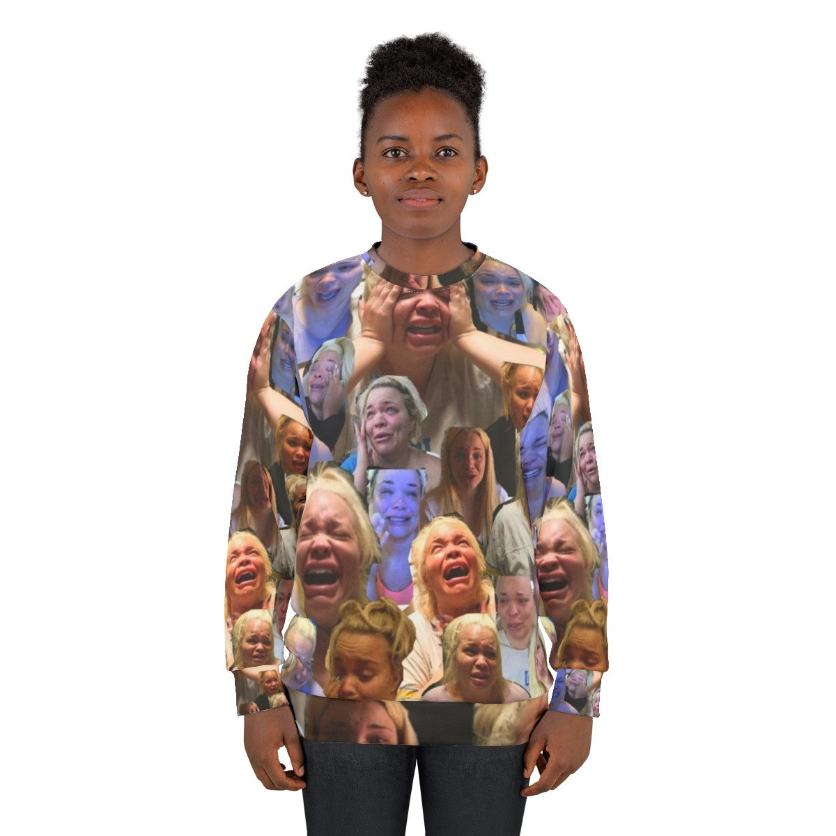 Trisha Paytas Crying Meme Sweatshirt - women