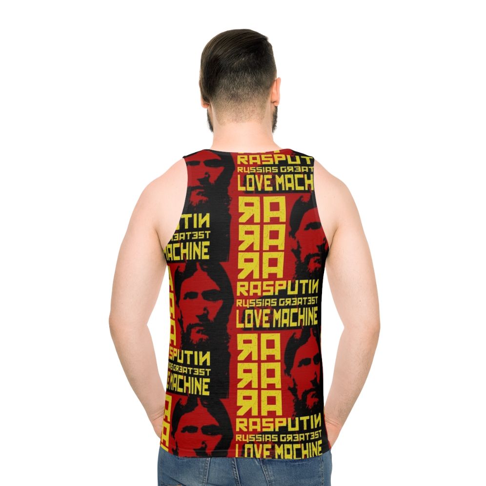 Rasputin's Russian Communist Propaganda Dance Unisex Tank Top - men back