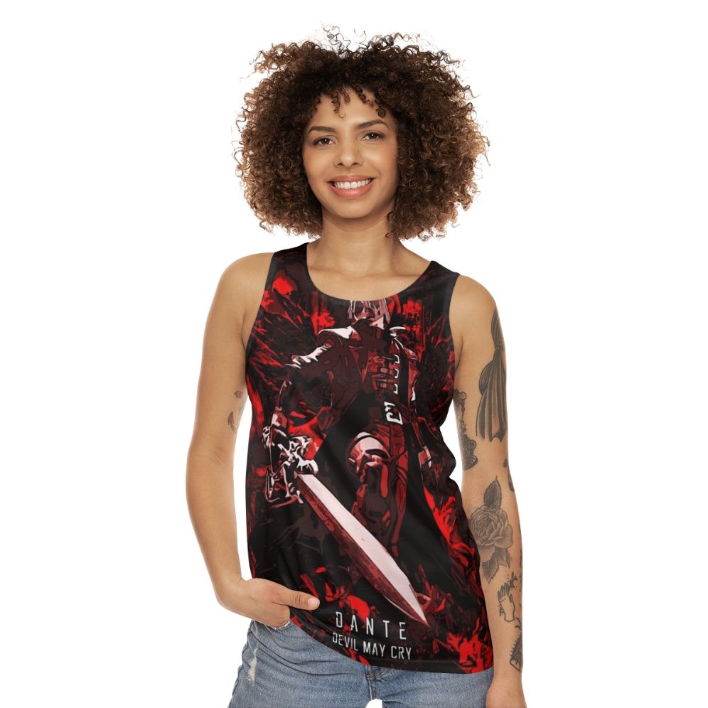 Dante Devil May Cry abstract gaming tank top - women