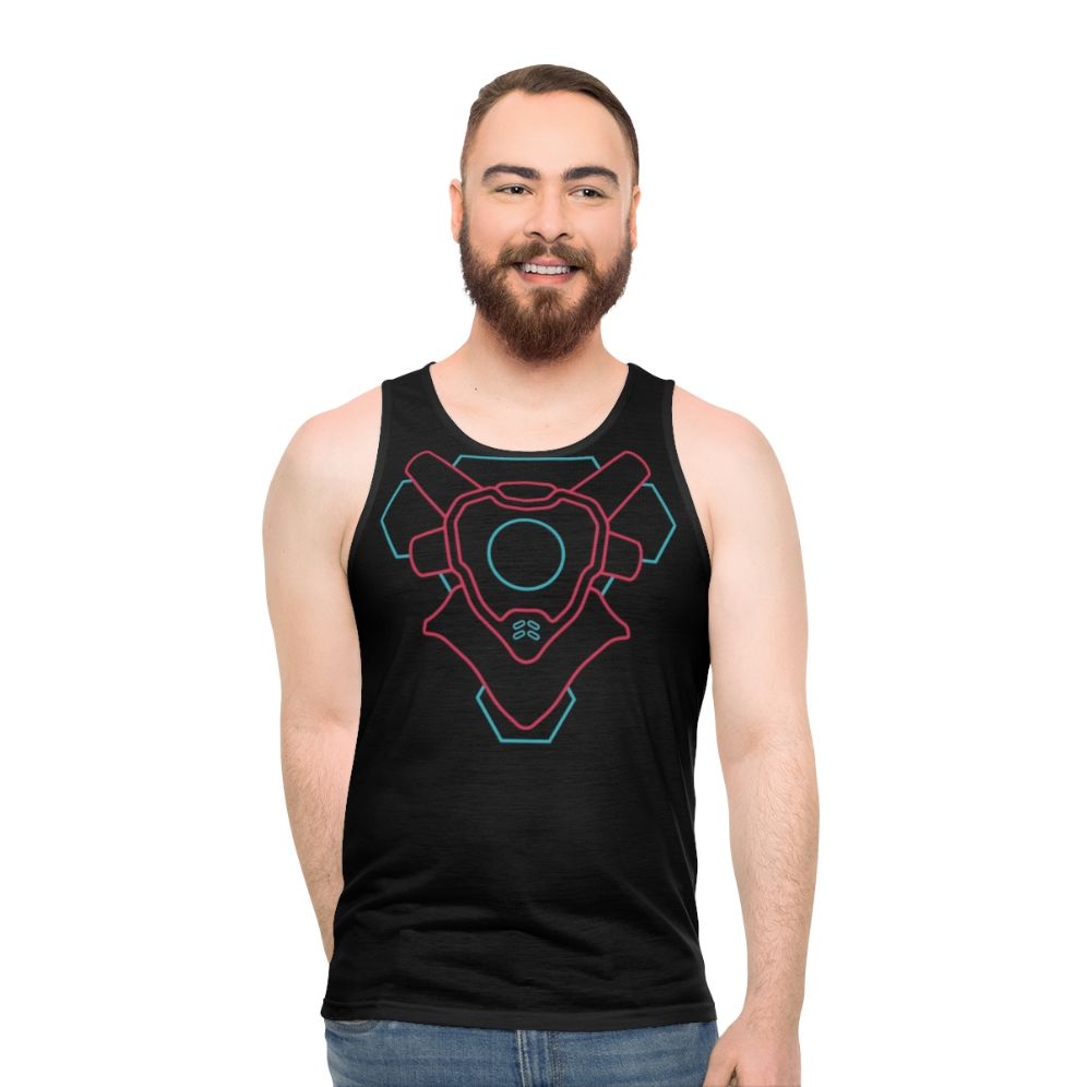 Cyberpunk inspired unisex gamer tank top - men