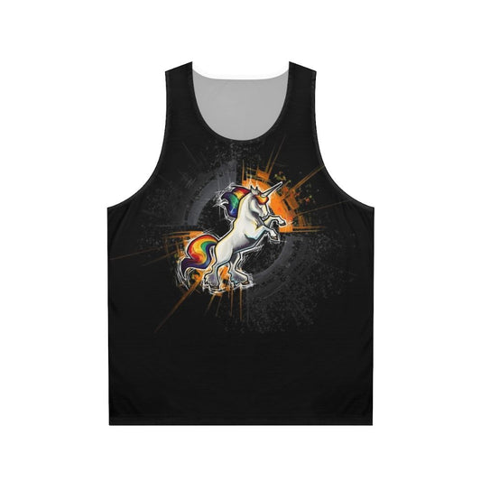 Death metal unicorn unisex tank top