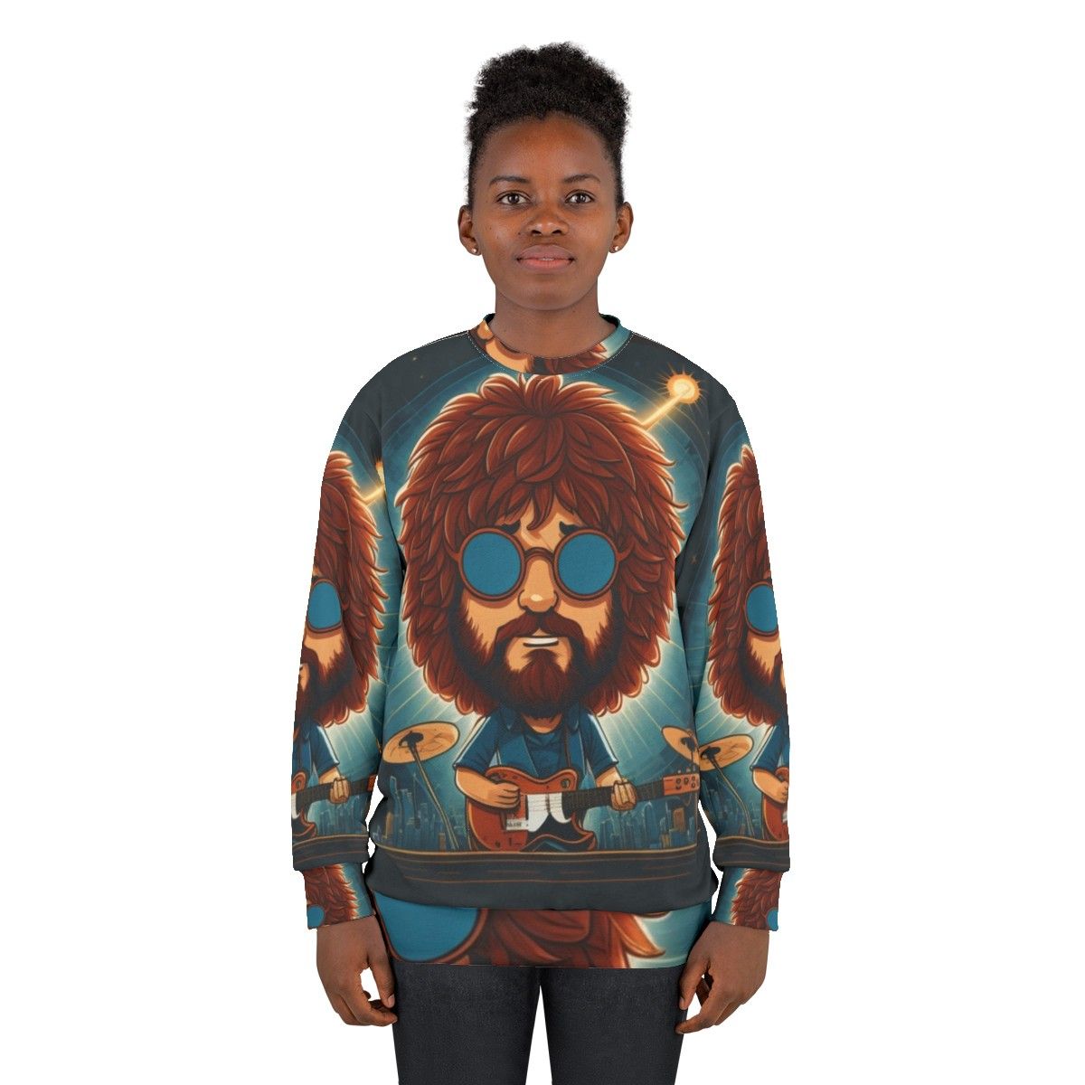 Jeff Lynne and Electric Light Orchestra 'Mr. Blue Sky' retro-style graphic sweatshirt - women