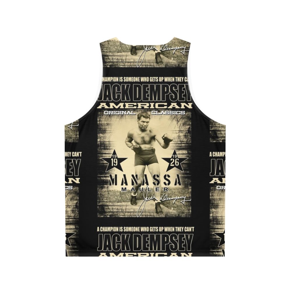 Unisex boxing tank top with vintage heavyweight fighter design - Back