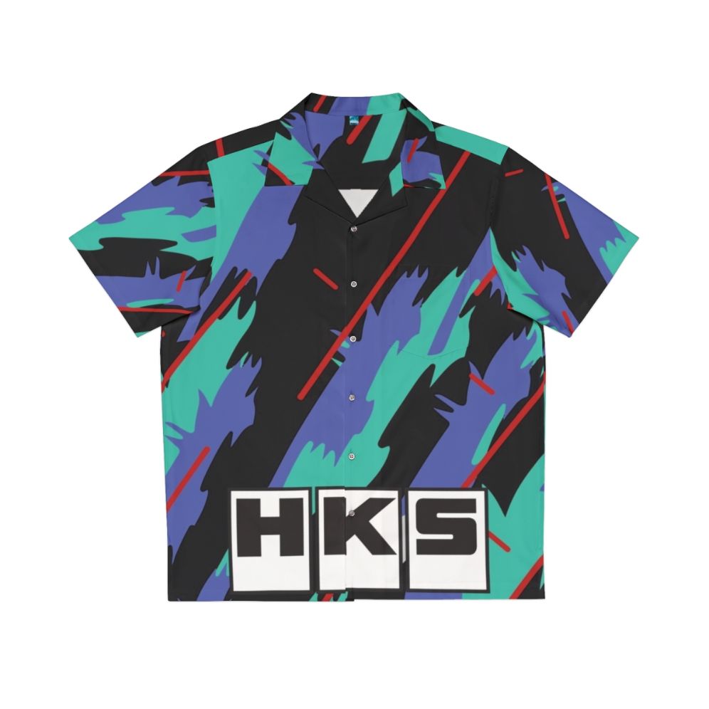 Retro HKS Hawaiian shirt with jdm and drifting design