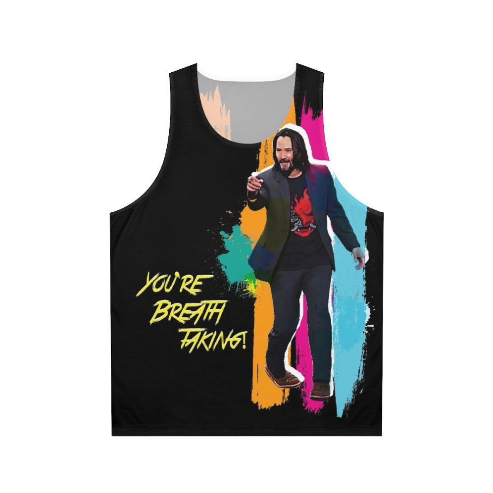 Unisex tank top with a breathtaking cyber punk design