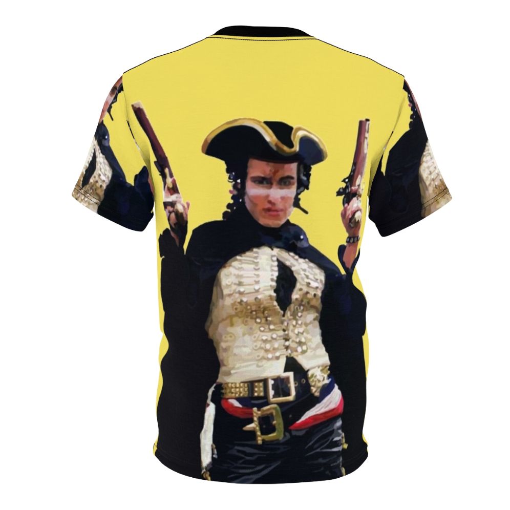 Retro-style graphic t-shirt inspired by Adam Ant's "Stand and Deliver" song - Back