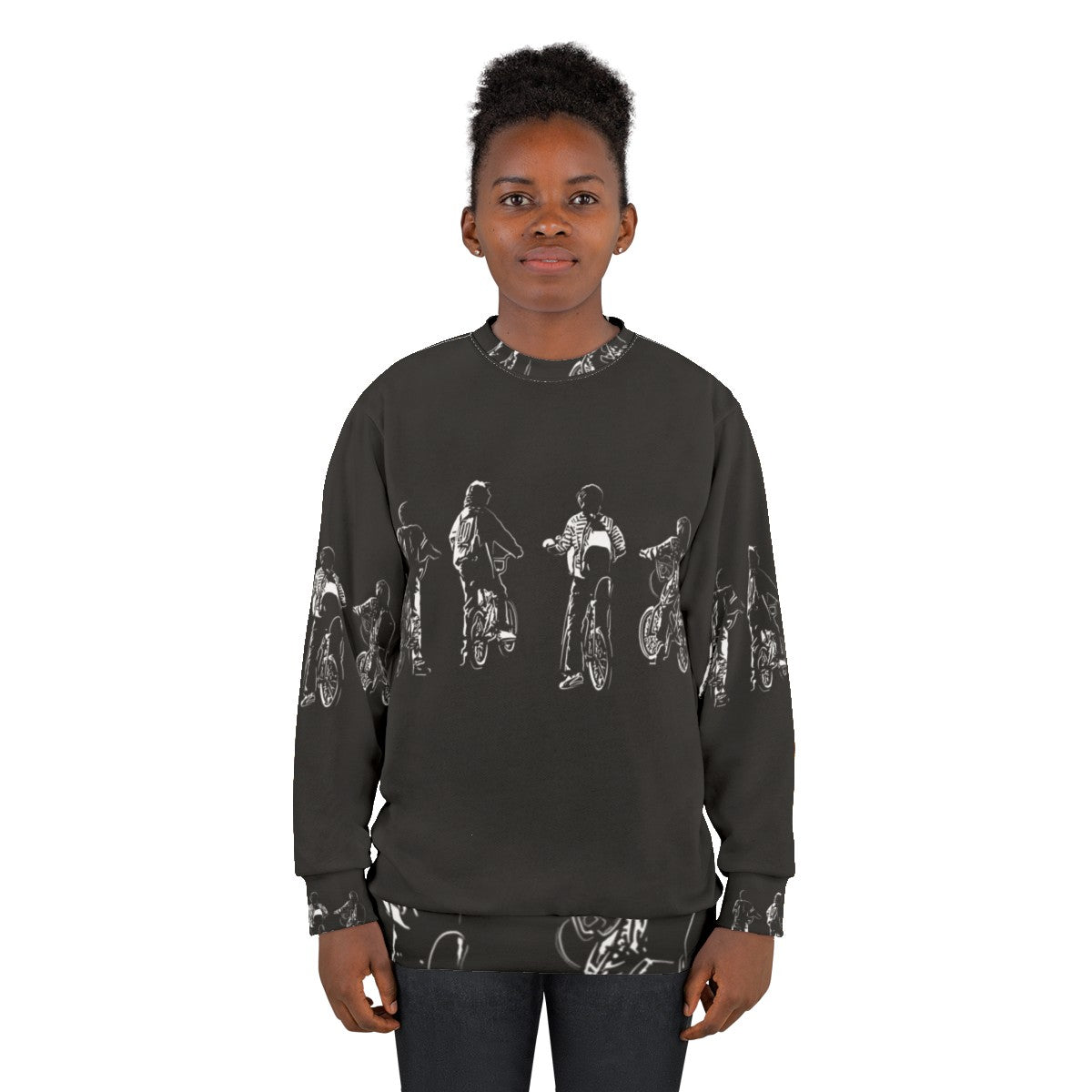 Stranger Things Bikes Sweatshirt featuring 80s style graphics - women