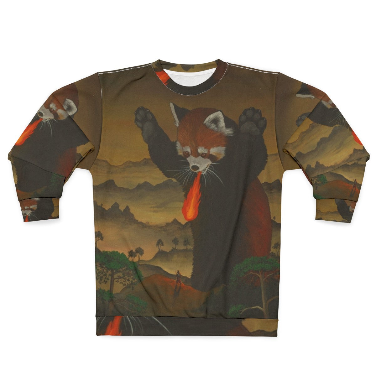 Fiery Giant Red Panda Sweatshirt