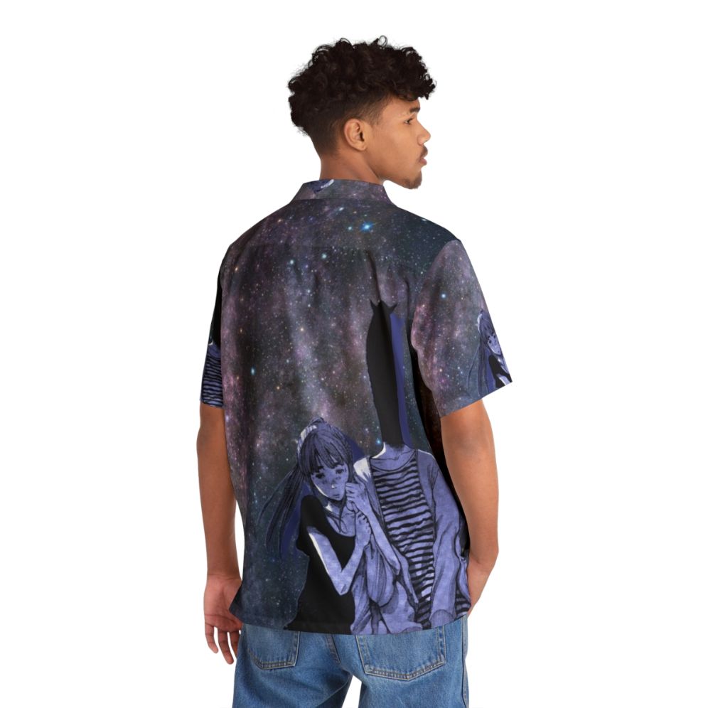 Starry Sky Hawaiian Shirt with Galaxy Pattern - People Back