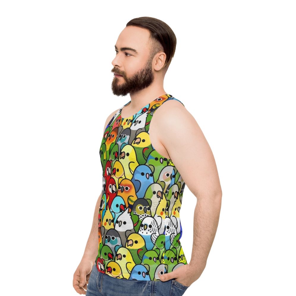 Bird Squad Unisex Tank Top - men side