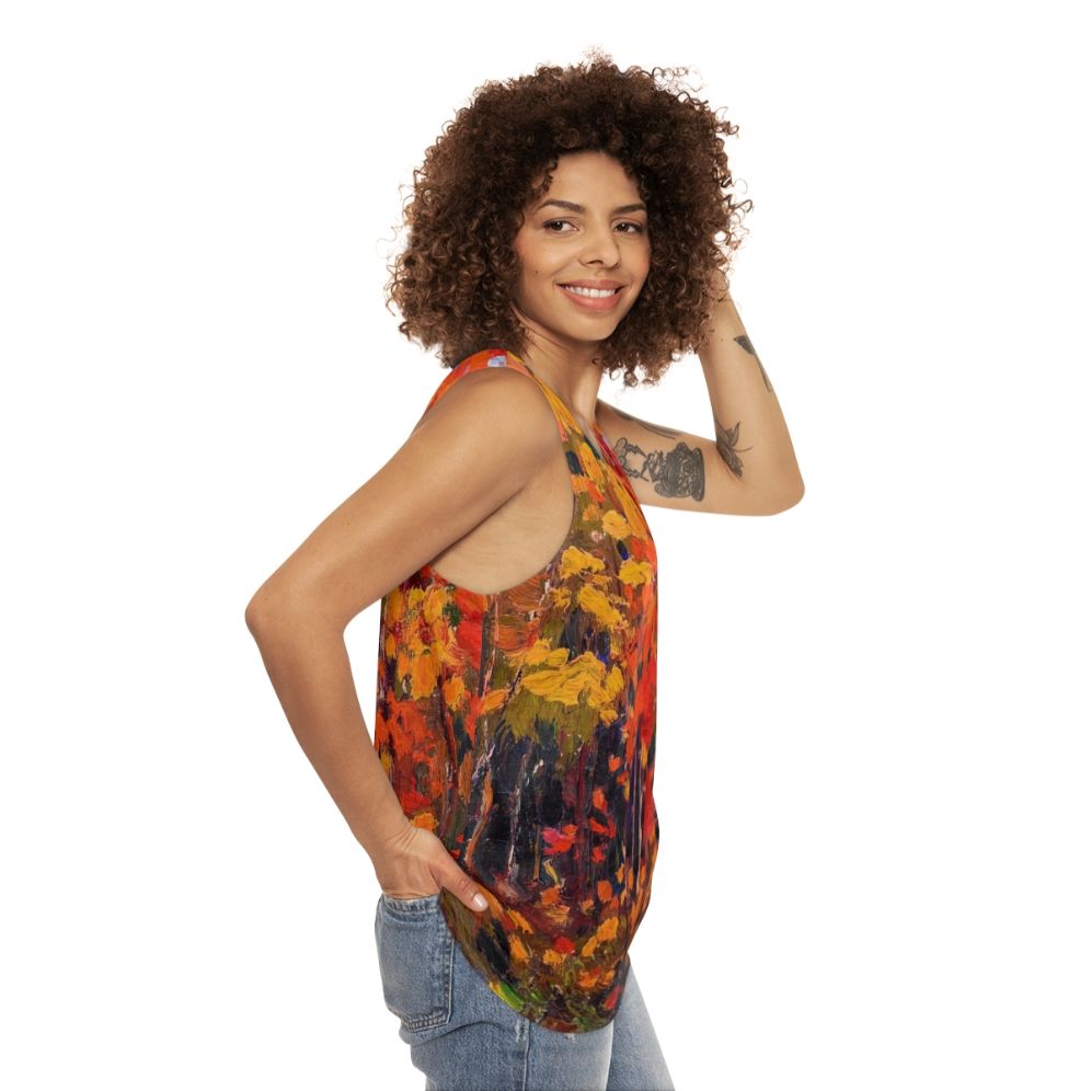 Tom Thomson Autumn Wood Unisex Tank Top - women side