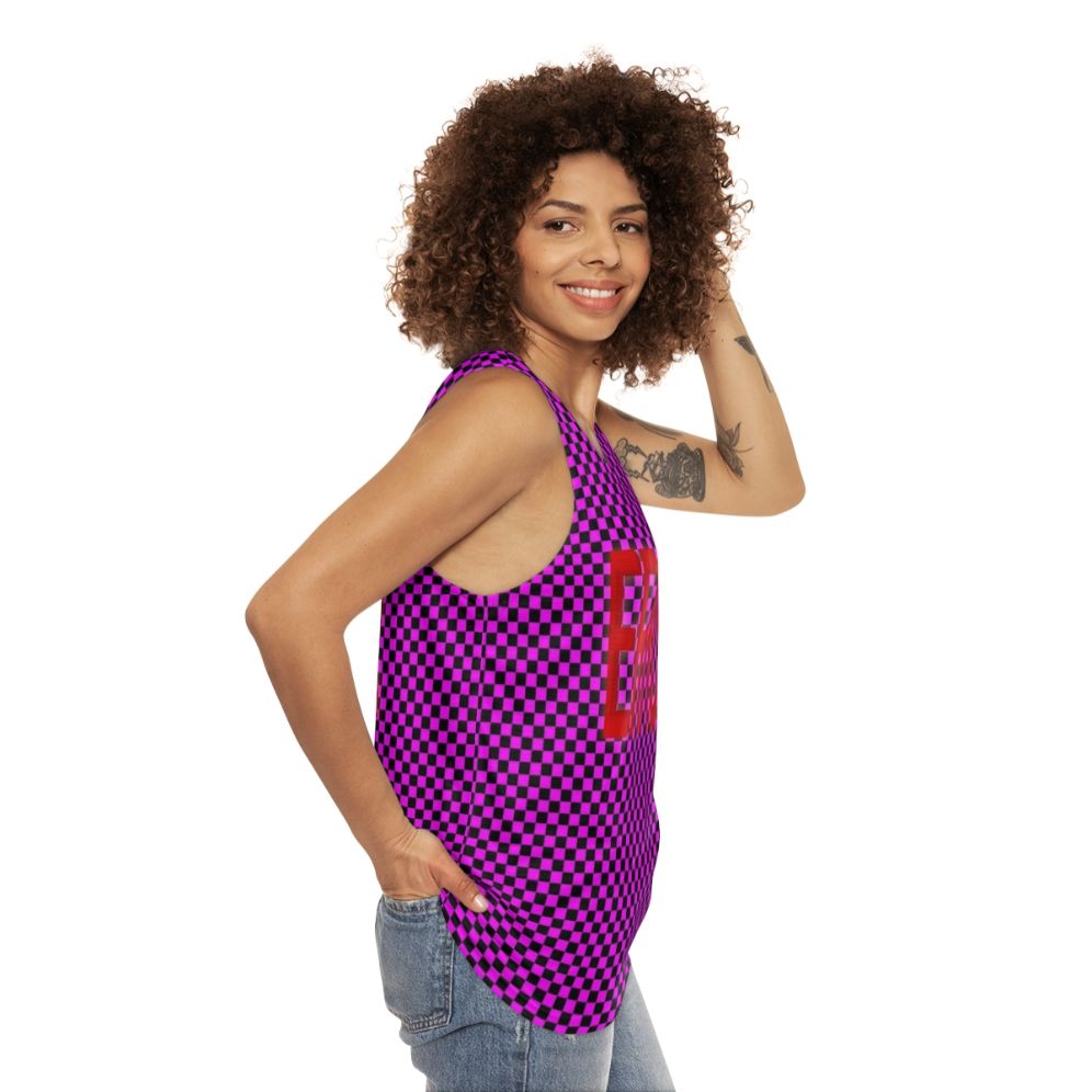 Error Texture Glitch Unisex Tank Top - women side