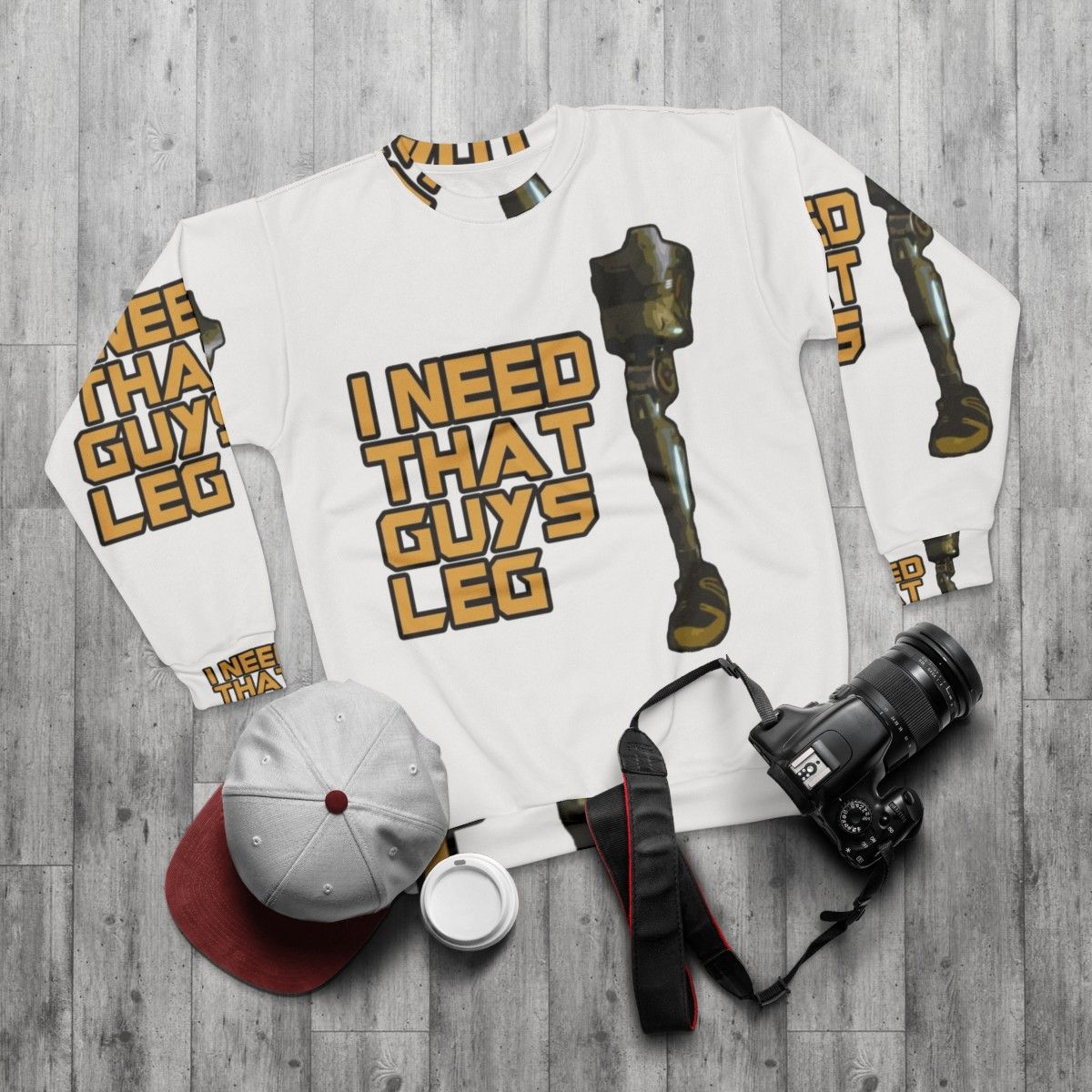 Guardians of the Galaxy "I Need That Guys Leg" Sweatshirt - flat lay