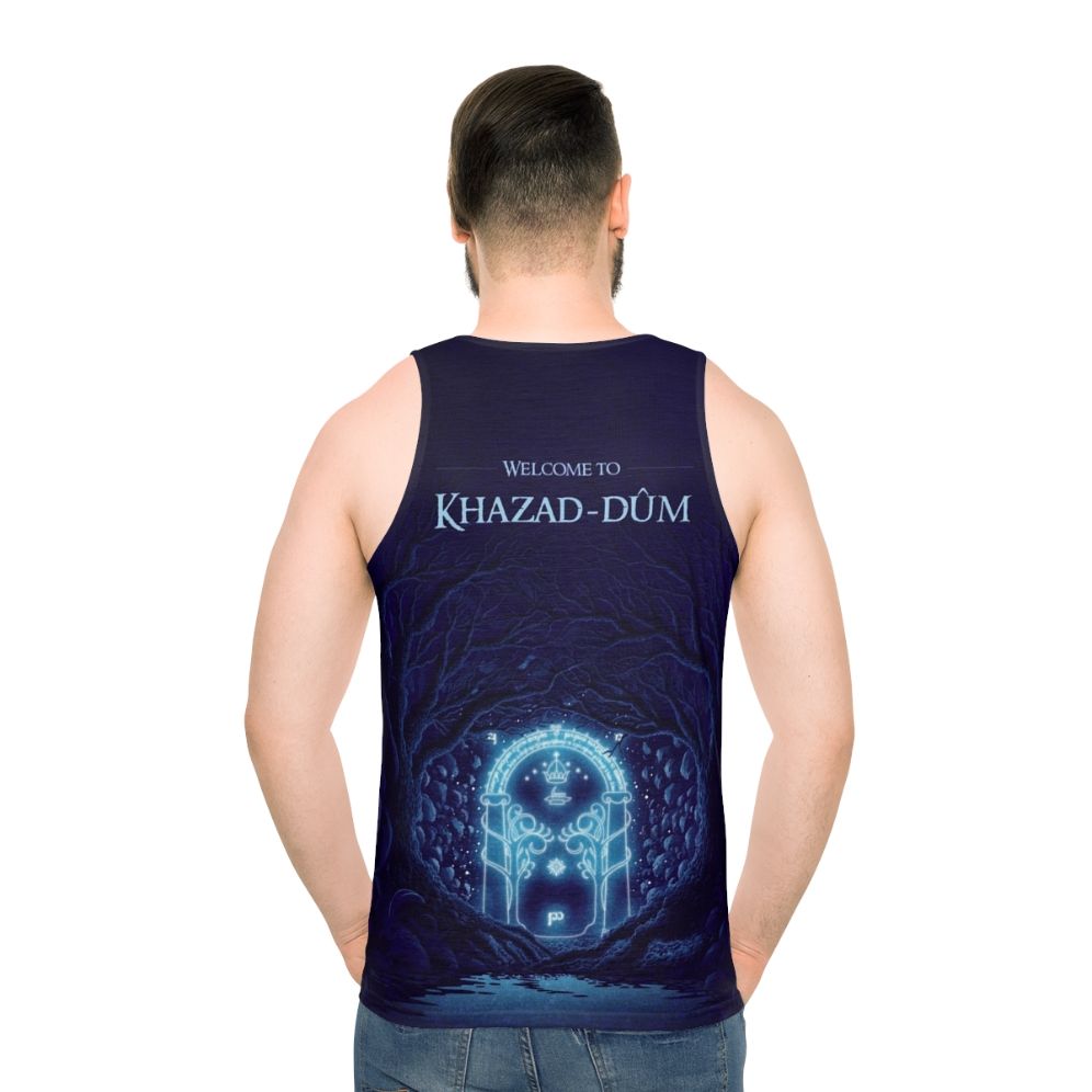 Khazad Dum LOTR Unisex Tank Top - men back