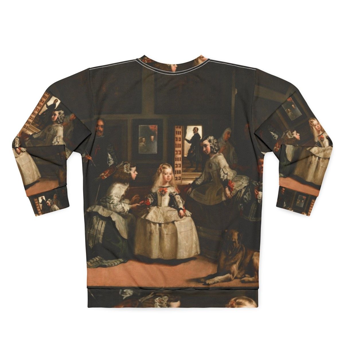 Las Meninas baroque painting reproduction on sweatshirt - Back