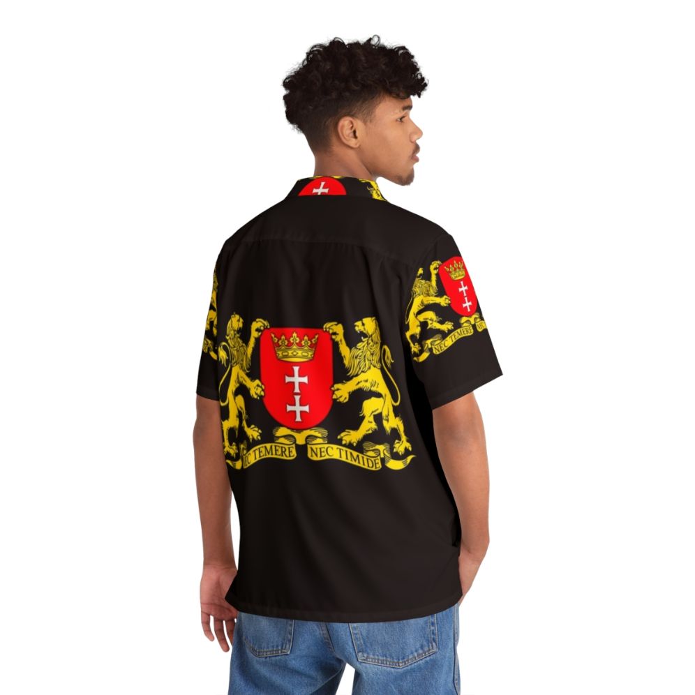 Gdansk Poland Coat of Arms Hawaiian Shirt - People Back