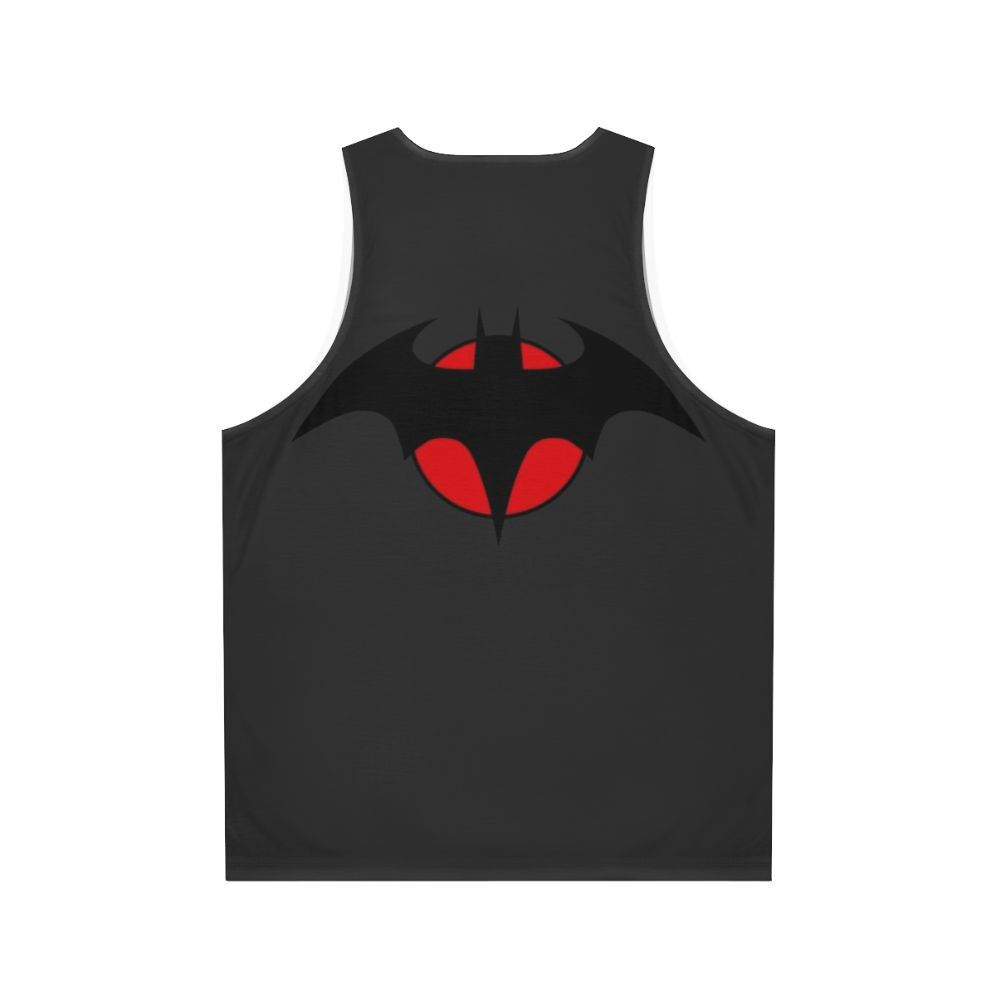 The Batman Unisex Tank Top with Thomas Wayne's Bat Symbol - Back