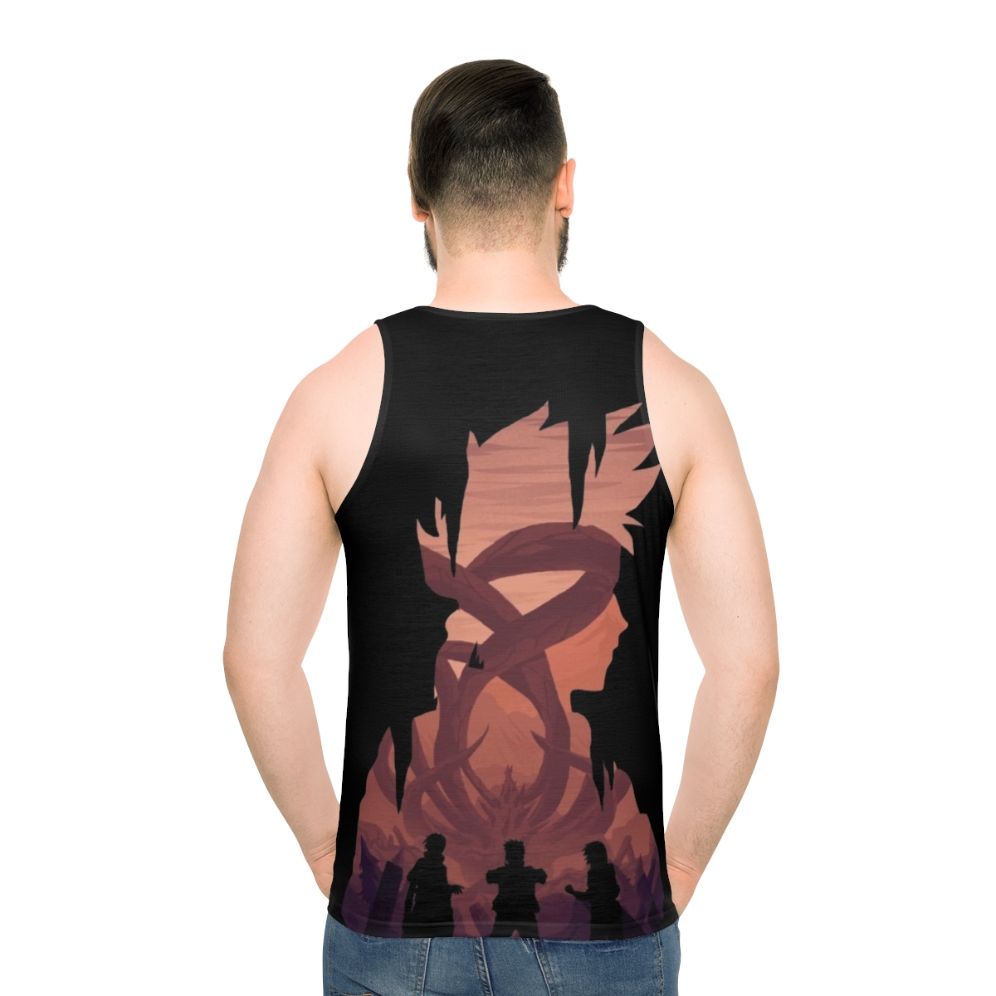 Unisex Anime Manga Hero Tank Top - men back