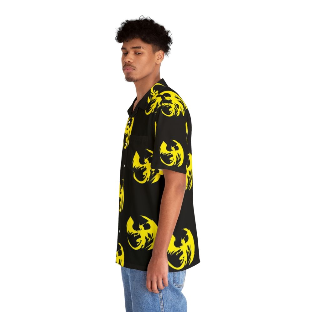 Yellow dragon Hawaiian shirt - People Left