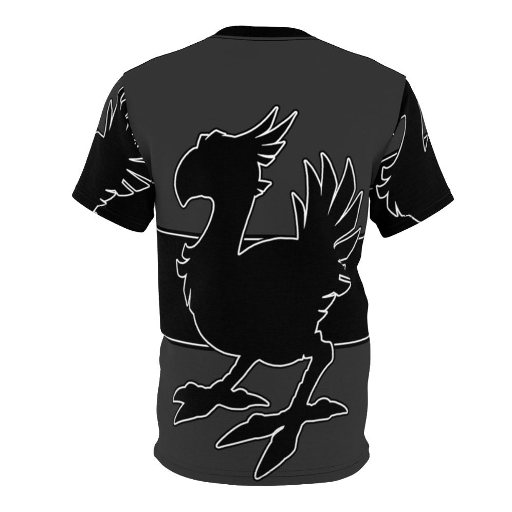 Magical black fantasy bird design for a t-shirt - Back