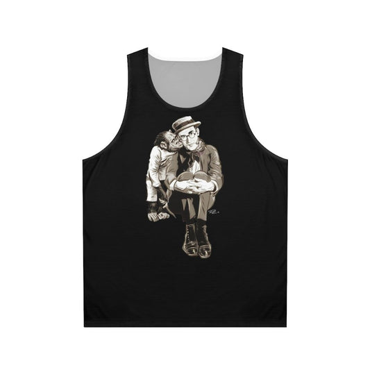 Harold Lloyd vintage illustration unisex tank top