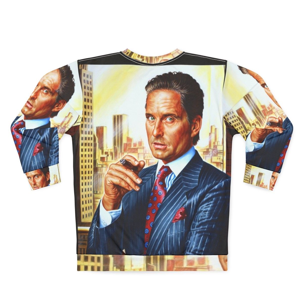 Michael Douglas Classic Movie Portrait Sweatshirt - Back