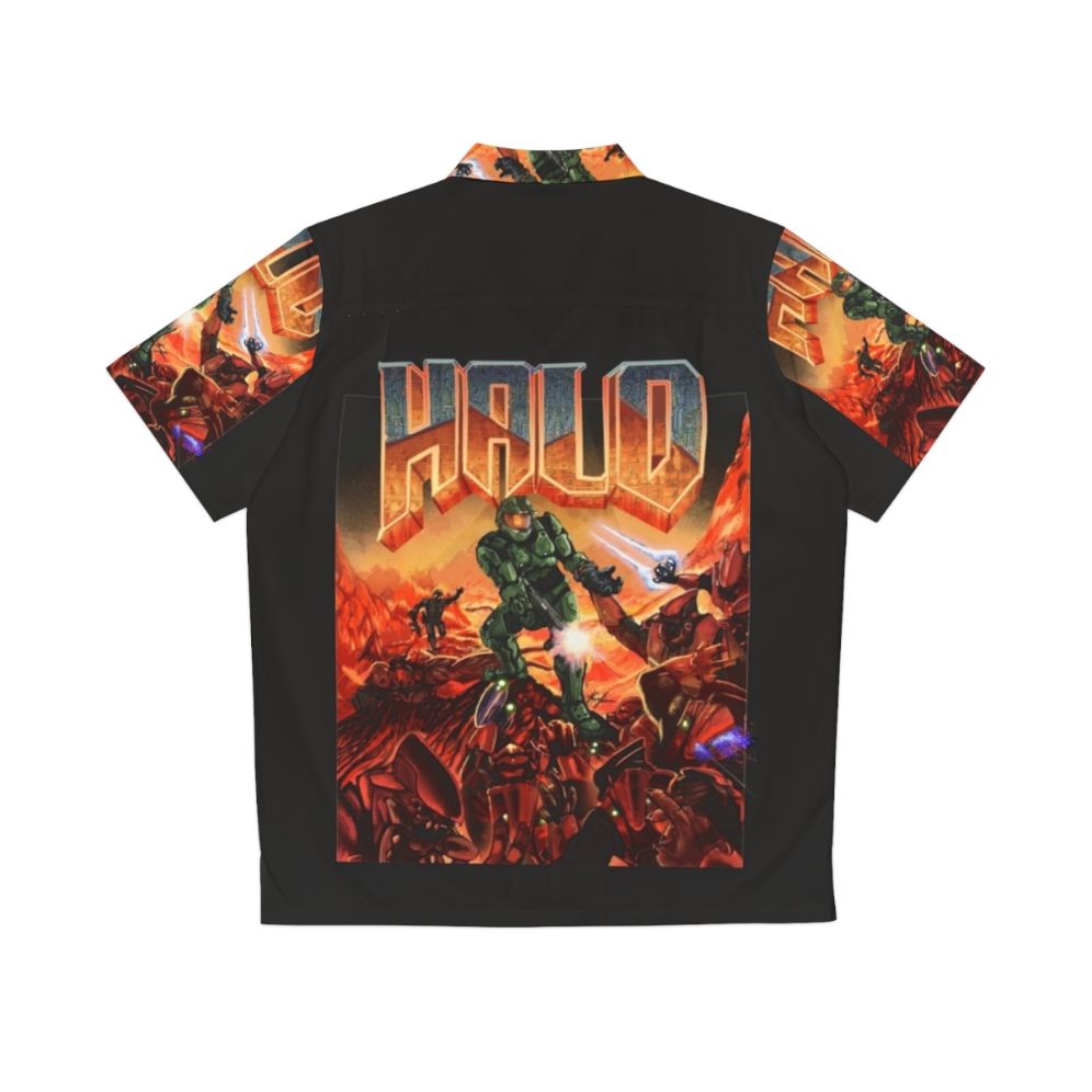 Halo game Hawaiian shirt - Back