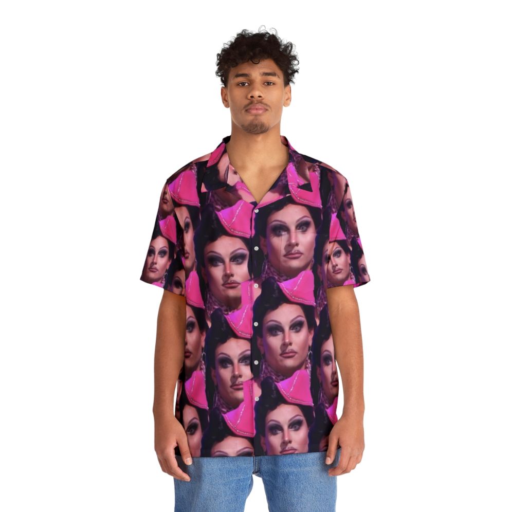 Jan Meme Design Hawaiian Shirt featuring RuPaul's Drag Race graphics - People Front