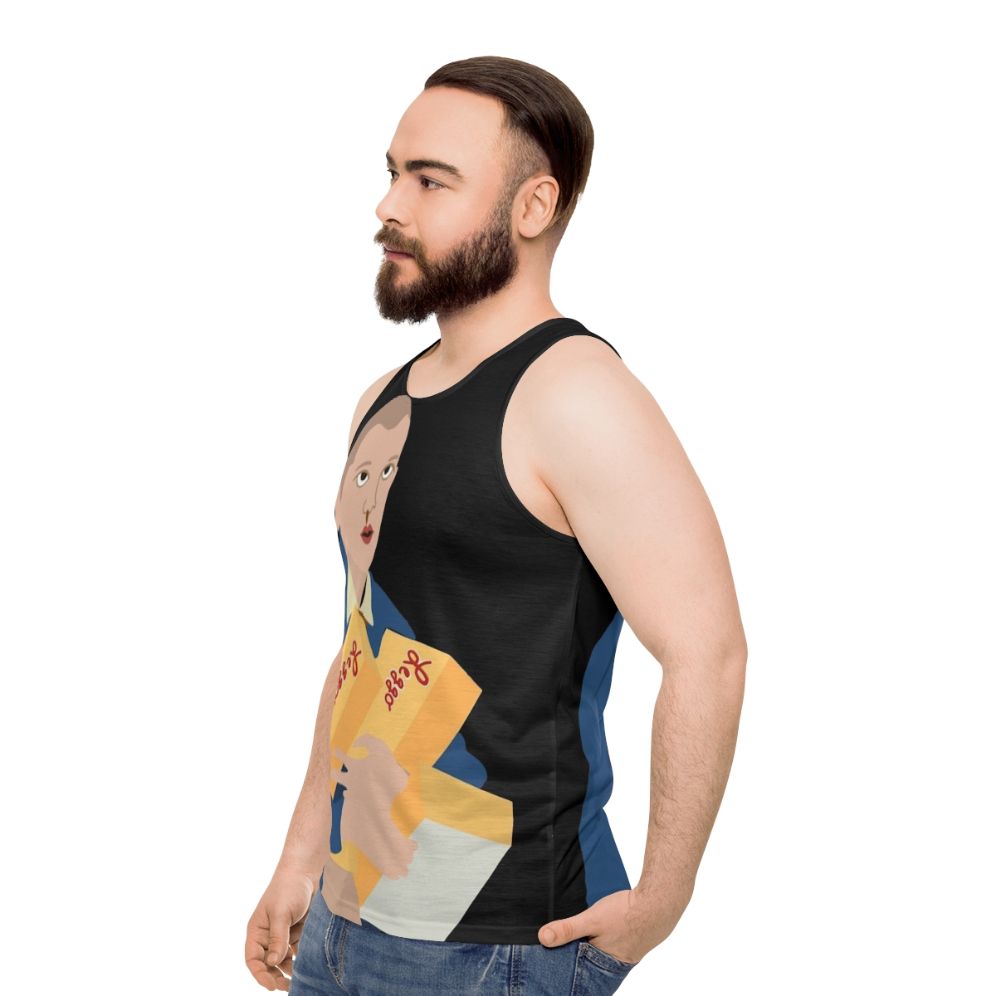 Stranger Things Eleven Fan Art Unisex Tank Top - men side