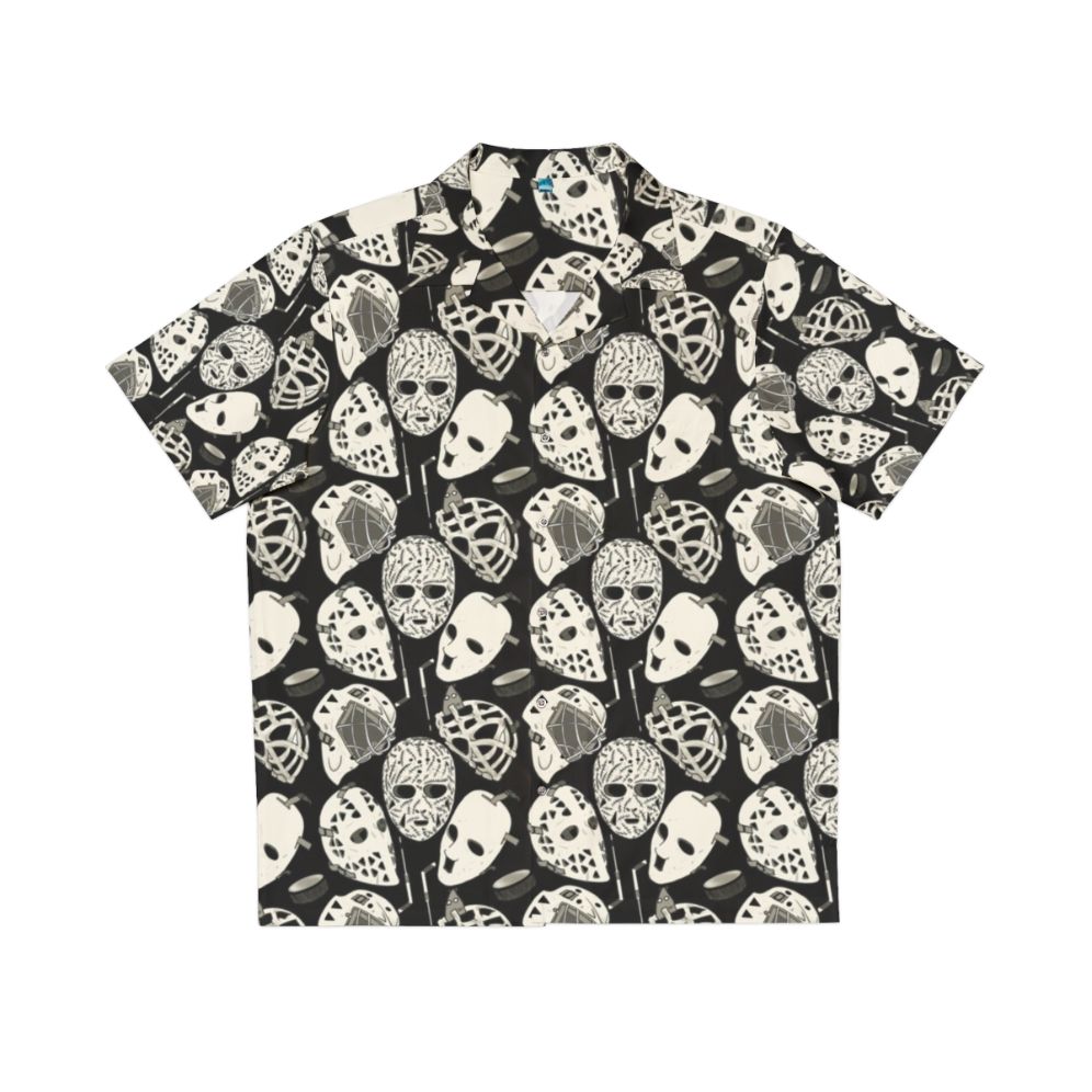 Goalie Bones Hawaiian Shirt for ice hockey fans