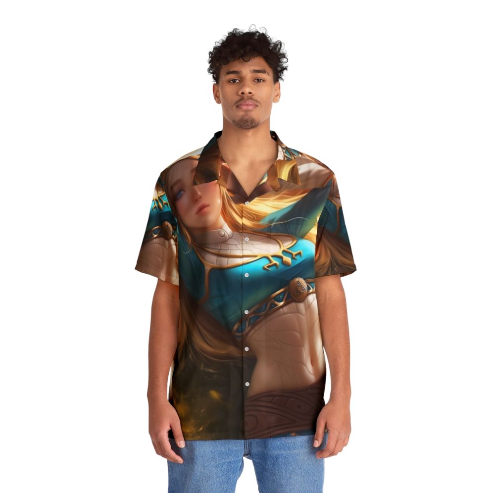 Relaxing elf fantasy Hawaiian shirt for gaming enthusiasts - People Front