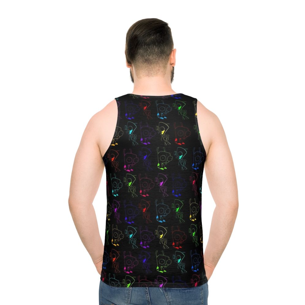 Invader Zim Gir Retro Graphic Tank Top - men back