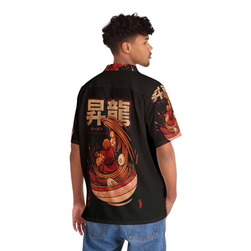 Spicy Shoryu Noodles Hawaiian Shirt featuring retro gaming and Japanese food inspired design - People Back