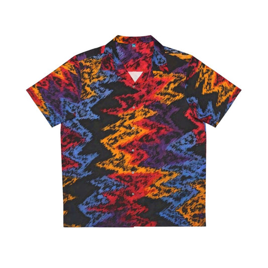 Retro pattern Hawaiian basketball shirt