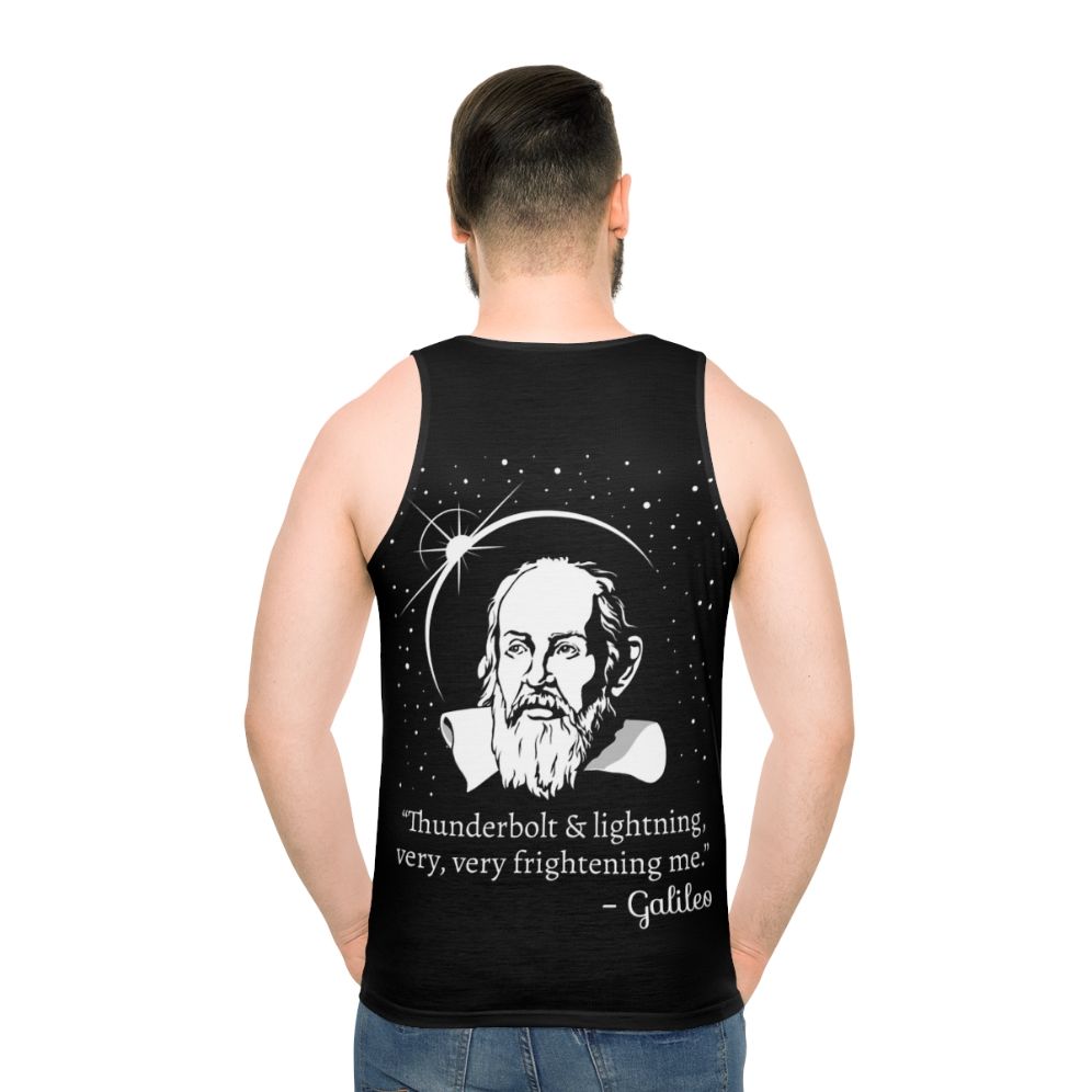 Retro Galileo Graphic Unisex Tank Top - men back