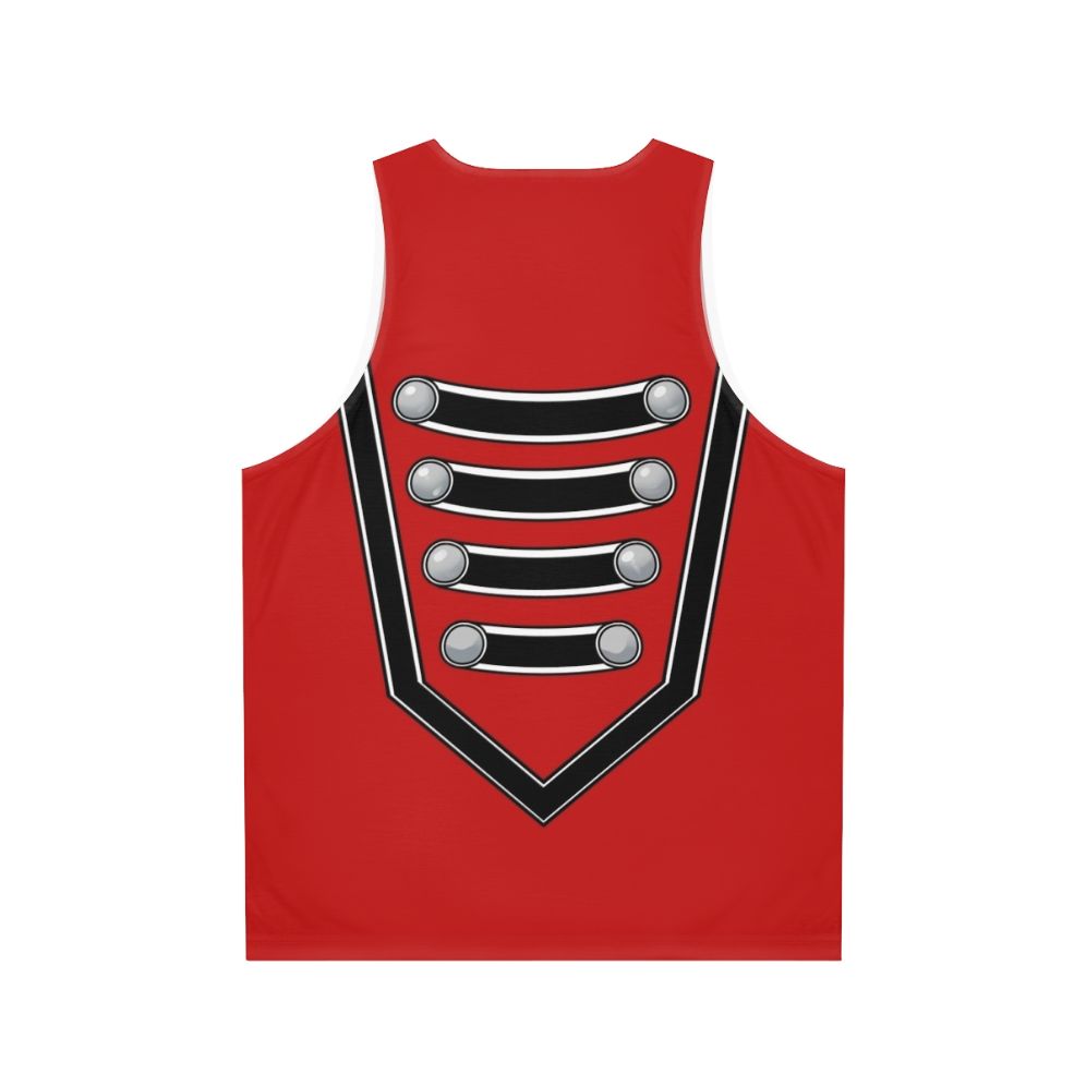 Unisex tank top with a simple marching band pattern design - Back