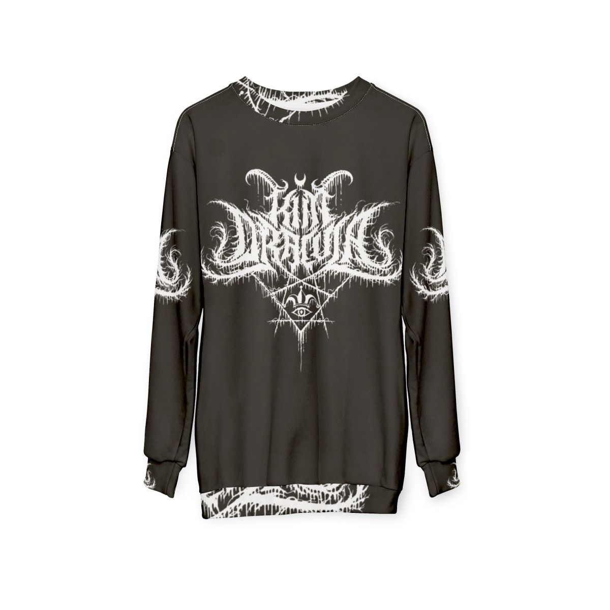 Heavy metal gothic Dracula sweatshirt - hanging